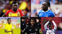 A photo of 5 players whose exclusion from Ghana's 26-man Mundial squad will shock Ghanaians