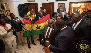 President Akufo-Addo with members of the Ghanaian Community in Malta