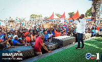 Dr Bawumia on a campaign tour in Bono East region