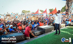 Dr Bawumia on a campaign tour in Bono East region