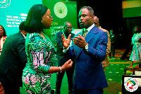 Adjoa Obuobia Darko-Opoku (L) with Kwabena Mintah Akandoh (R)