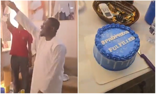 Watch as Prophet Emmanuel Worlasi celebrates with &lsquo;prophecy fulfilled&rsquo; cake after Bawumia&rsquo;s victory