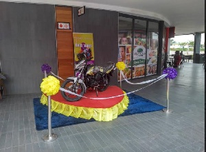 the motorbike at the centre of the promo