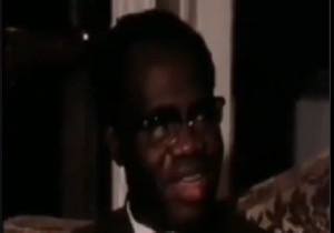 Dr Kofi Busia granting an interview after is removal in January 1972