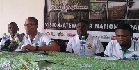 Leaders of the students group at the press conference