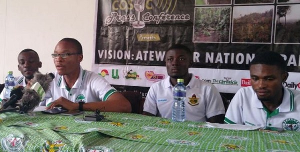 Leaders of the students group at the press conference