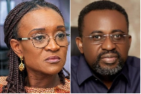 Abena Osei-Asare (L) grilled Dr Johnson Asiama during the PAC sitting on Monday