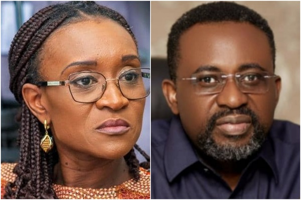 Abena Osei-Asare (L) grilled Dr Johnson Asiama during the PAC sitting on Monday