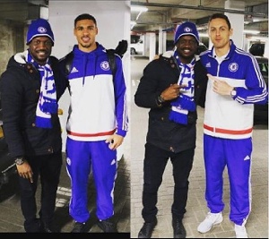 Peter Okoye meets Chelsea Stars