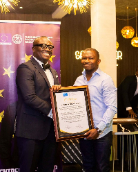 Mr Afari was honoured at the closing event of Entrepreneurship with Bola Ray