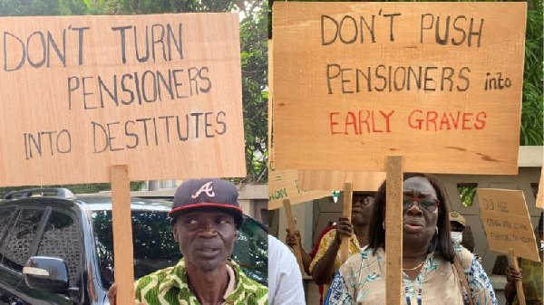 Pensioners picket Finance Ministry