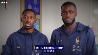 Dembele (L) and Upamecano (R) will face each other when PSG play Bayern