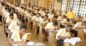 Some students seated for BECE