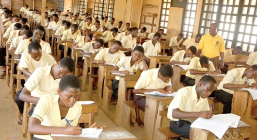 Some students seated for BECE