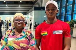 A Photo Of Farida Iddriss And Swimmer Promise Aheto