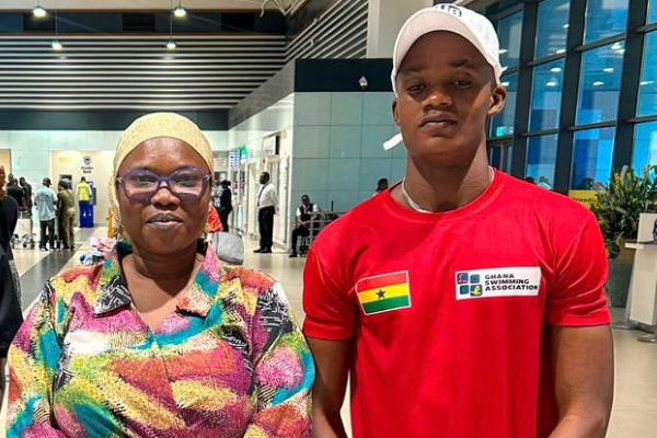 A photo of Farida Iddriss and swimmer Promise Aheto