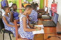Students undergoing IT training organized by Illumine Ghana
