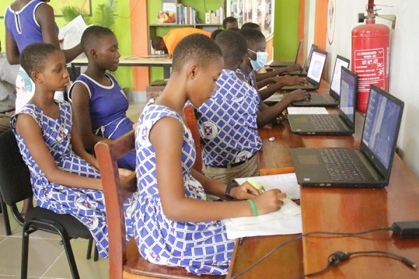 Students undergoing IT training organized by Illumine Ghana