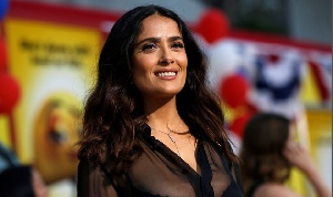 Salma Hayek, an actress, producer, and former model.