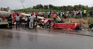 A scene from the road crash