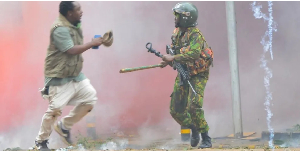 Police fired tear gas and water canons to break up protests