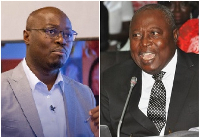 Leader of the NDC caucus in Parliament Dr. Cassiel Ato Forson and ex-Special Prosecutor Martin Amidu