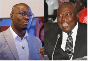 Leader of the NDC caucus in Parliament Dr. Cassiel Ato Forson and ex-Special Prosecutor Martin Amidu