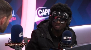 Kuami Eugene during his appearance on the Tim Westwood show