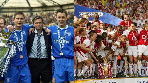 Mourinho's 2004 Chelsea (L) and Arsenal's 'Invincibles' (R)