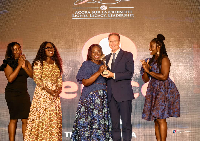 Telecel Ghana officials receiving the award at the CCIF Gala and Awards event