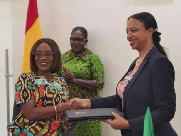 Deputy Finance Minister, Abena Osei-Asare with Fasika Eyerusalem