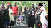Some of the family members at the cemetery