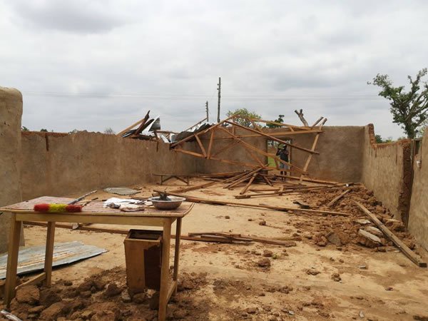 Torrential rains at Zabzugu rendered several residents homeless