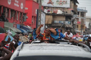 Mrs Rebecca Akufo-Addo on one of her campaign tour