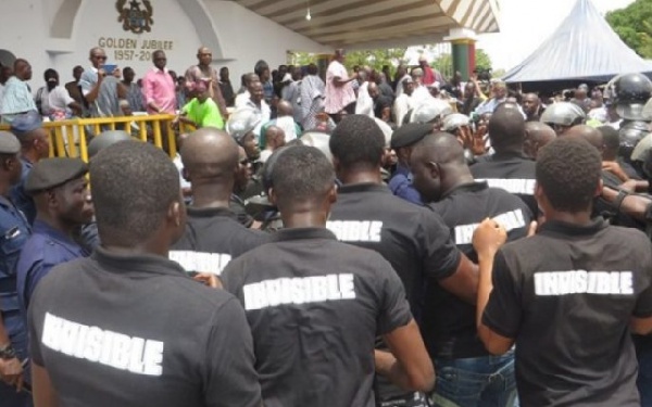 Members of the invincible Forces, a vigilante group associated with the New Patriotic Party