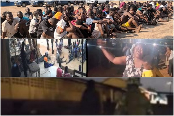 Scenes from some of the areas that were raided on Wednesday