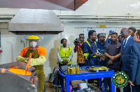 Finance Minister Ato Forson and GoldBod CEO Sammy Gyamfi inspect Gold Coast Refinery