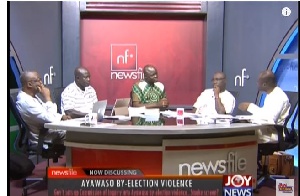 Host of Newsfile, Samson Anyenini with his panelists