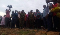 President Akufo-Addo visited the scene where Major Mahama was killed by the residents