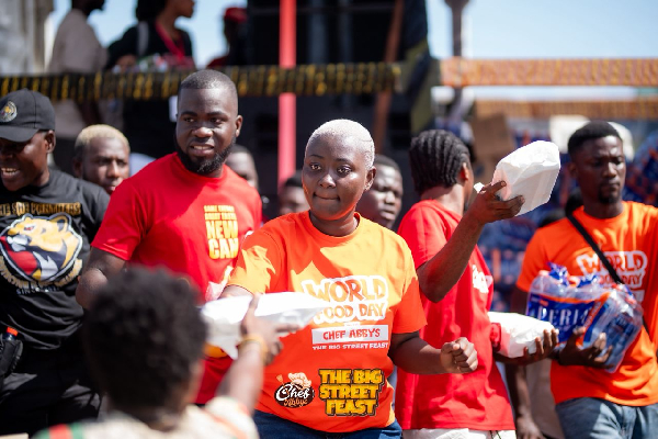 Food was distributed across four major vantage points in Accra