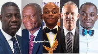 Stephen Kpordzih, Osei Asafo-Adjei, Dr. Kwabena Duffour II, Johan Rheeder and Mike Nyinaku
