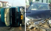 A faulty traffic light near Niagara Hotel at Adabraka in Accra caused an accident in the early hours