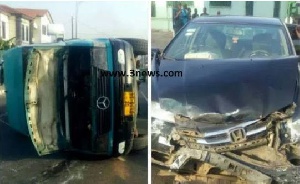 A faulty traffic light near Niagara Hotel at Adabraka in Accra caused an accident in the early hours