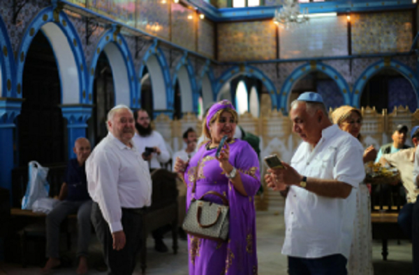 Jewish pilgrims attend an annual pilgrimage at the Ghriba synagogue in the resort of Djerba