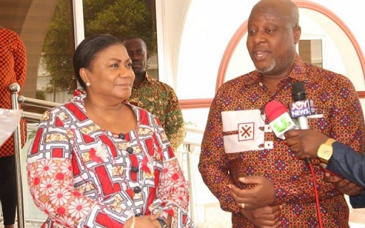 Kwami Sefa Kayi with First Lady, Mrs Rebecca Akufo Addo