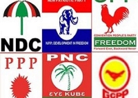 File photo of some political parties parties in Ghana