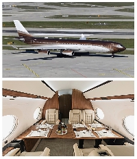 Alisher Umanov's private jet is the largest and most expensive custom made in Europe