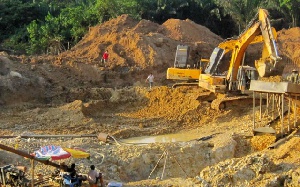 File photo of a bauxite mining site