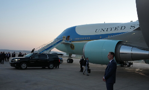 Air Force One prepares to depart Ankara after NATO summit