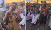The women captured in a heated argument with the Mozambiquan business owner